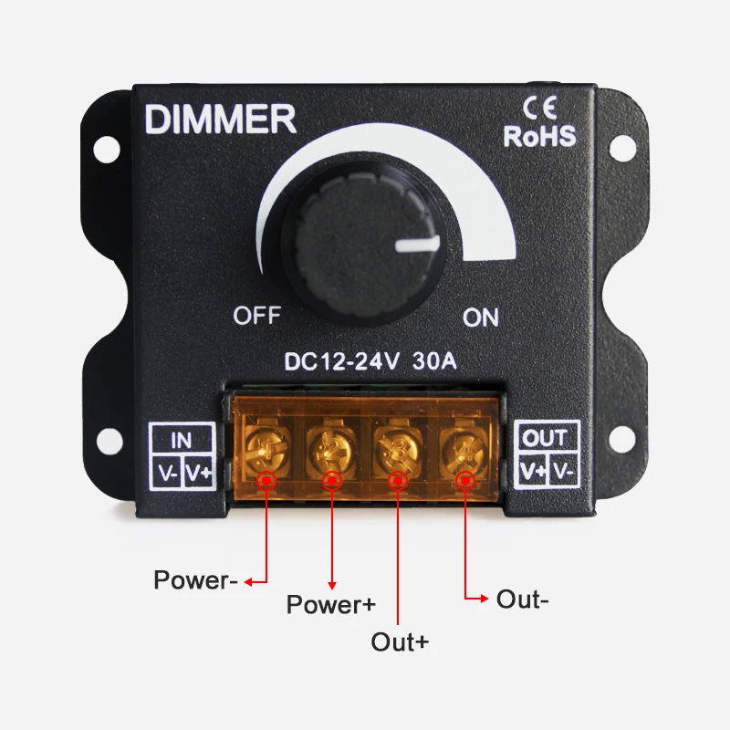 HKZZI DC12V-24V 30A светодиодный диммер регулировка яркости света с интерфейсом драйвер