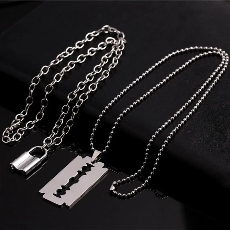 Инструменты для парикмахера ожерелье бритвы двухслойные цепочки до ключиц