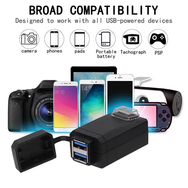 Горячая новинка универсальный QC3.0 USB зарядное устройство для мотоцикла