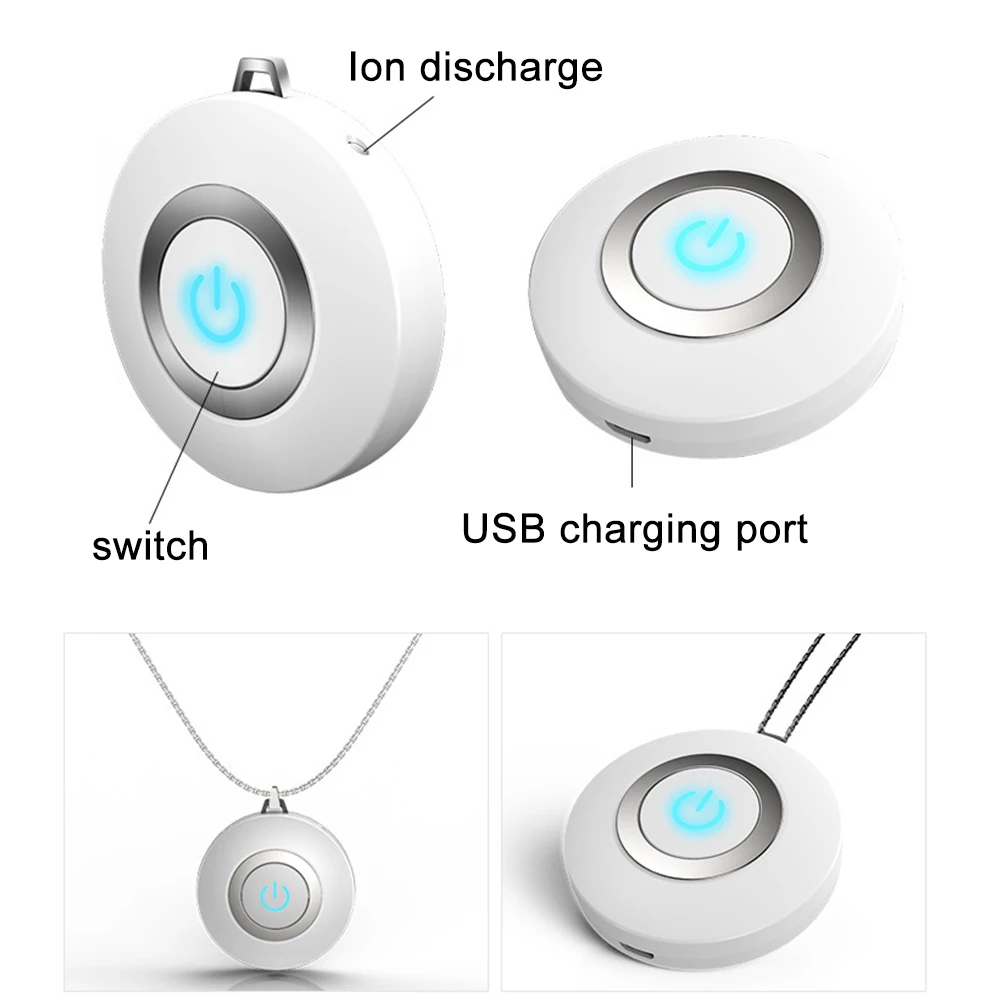 Носимый очиститель воздуха ожерелье Мини Портативный USB генератор отрицательных