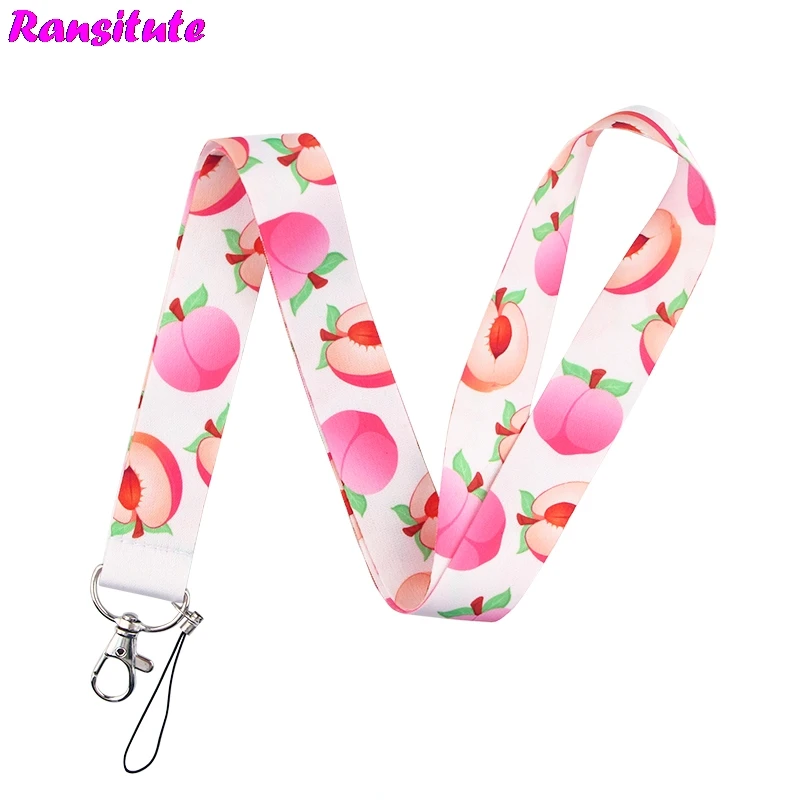 Фруктовая серия персиков ремешок для ключей ID карта мобильный телефон в