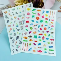 new graffiti pattern nail art stickers self adhesive transfer decals 3d slider diy tips nail art decoration manicure package
