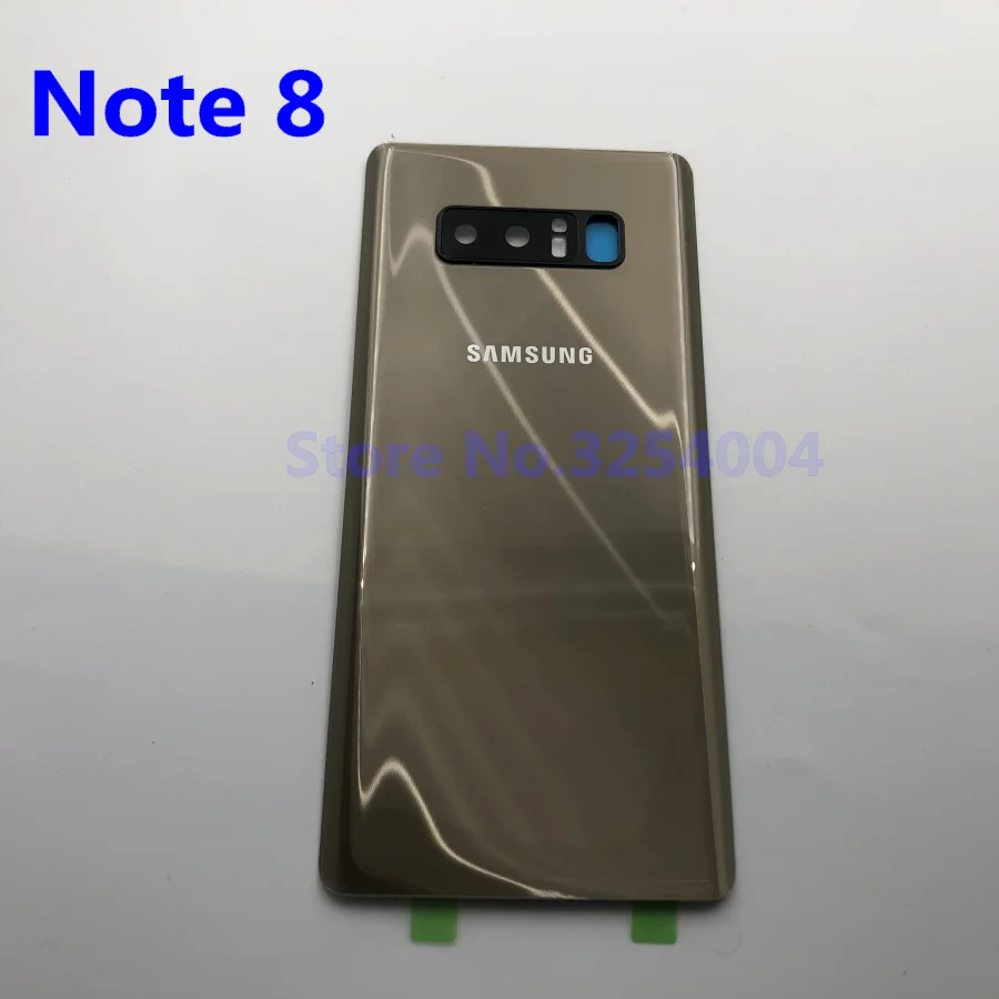 Note 8 Gold Note8 чехол на заднюю батарейку для samsung Galaxy Note 8 N950 N950F N9500 задняя крышка на стекло+ объектив для камеры - Цвет: Note 8 Gold
