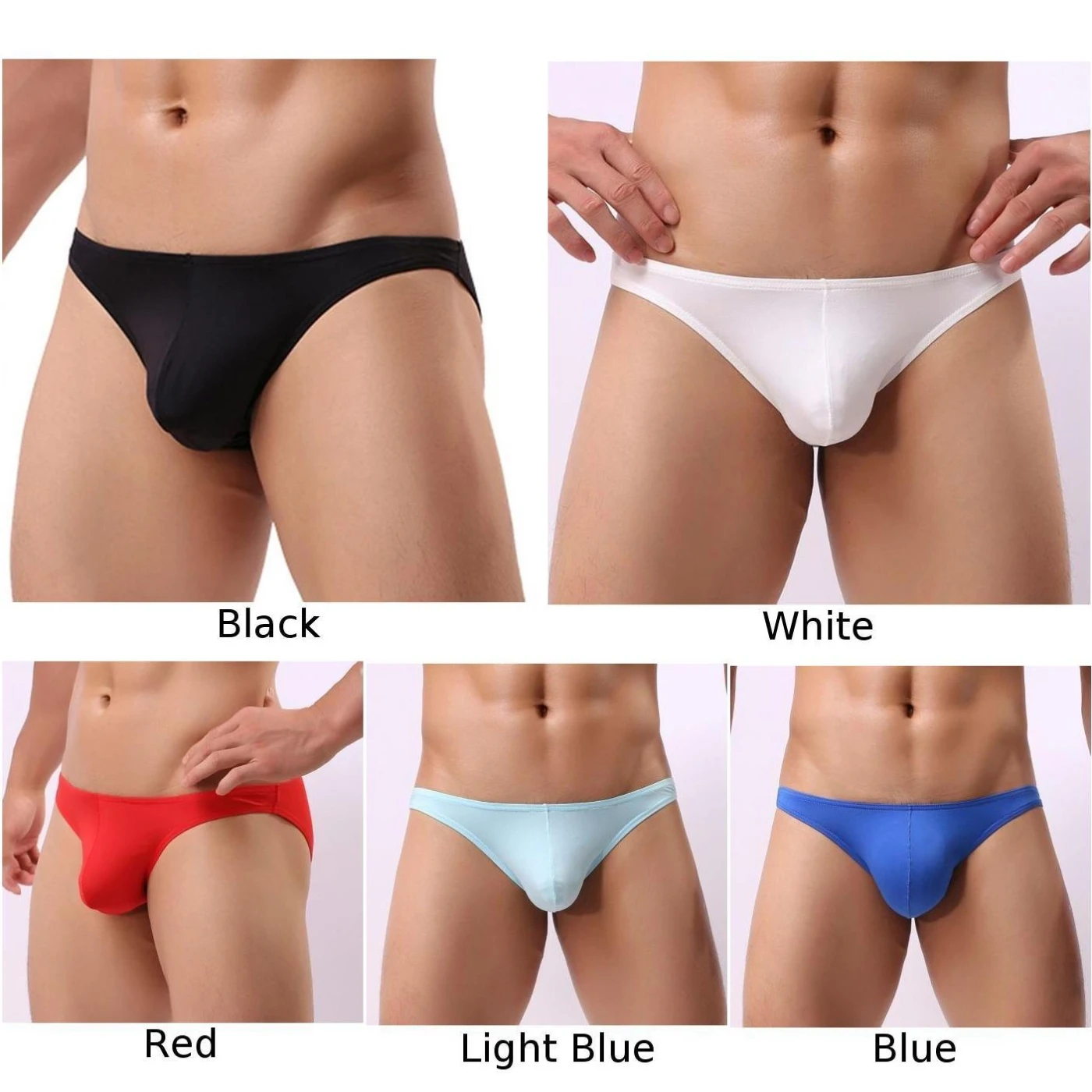 

Men's briefs Sexy Low Rise Breathable Briefs Soft Elastic Underwear Solid Color underpants male clothes