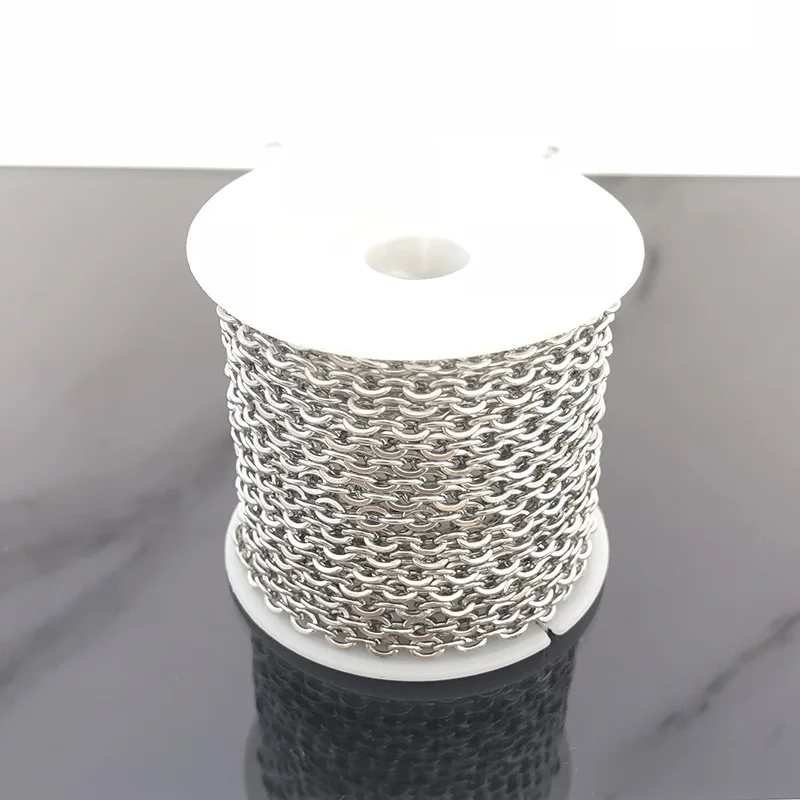WIWI 5 ярдов звеньевая цепь из нержавеющей стали фурнитура для браслетов тонкие