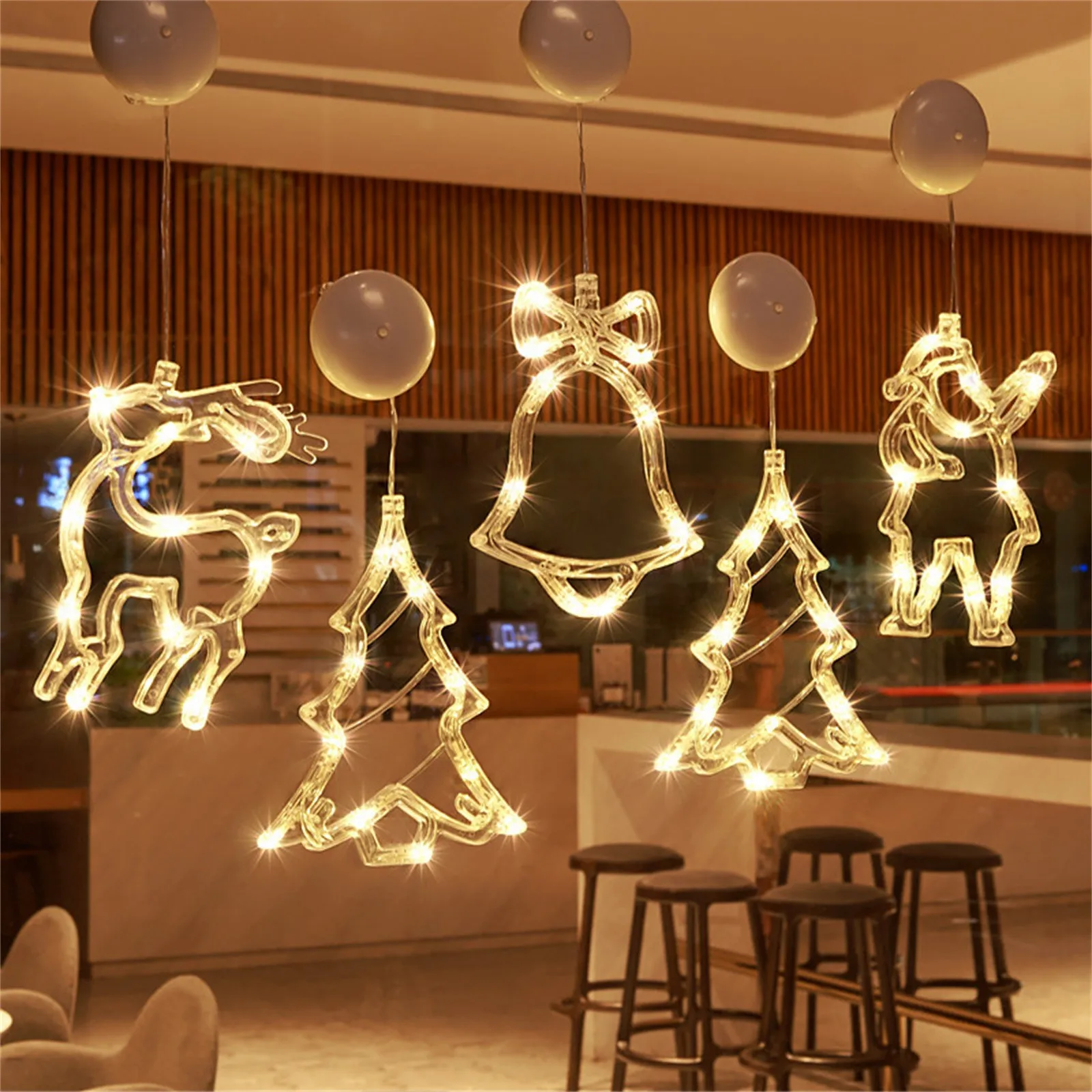 Рождественская светодиодная Подвесная лампа цветной светильник с крючком для