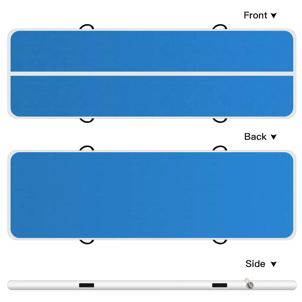 Дешево Синяя надувная воздушная дорожка 9 м/29,5 фута, гимнастический мат, напольный домашний Тренировочный Коврик с насосом, новинка, Бесплатная дос...