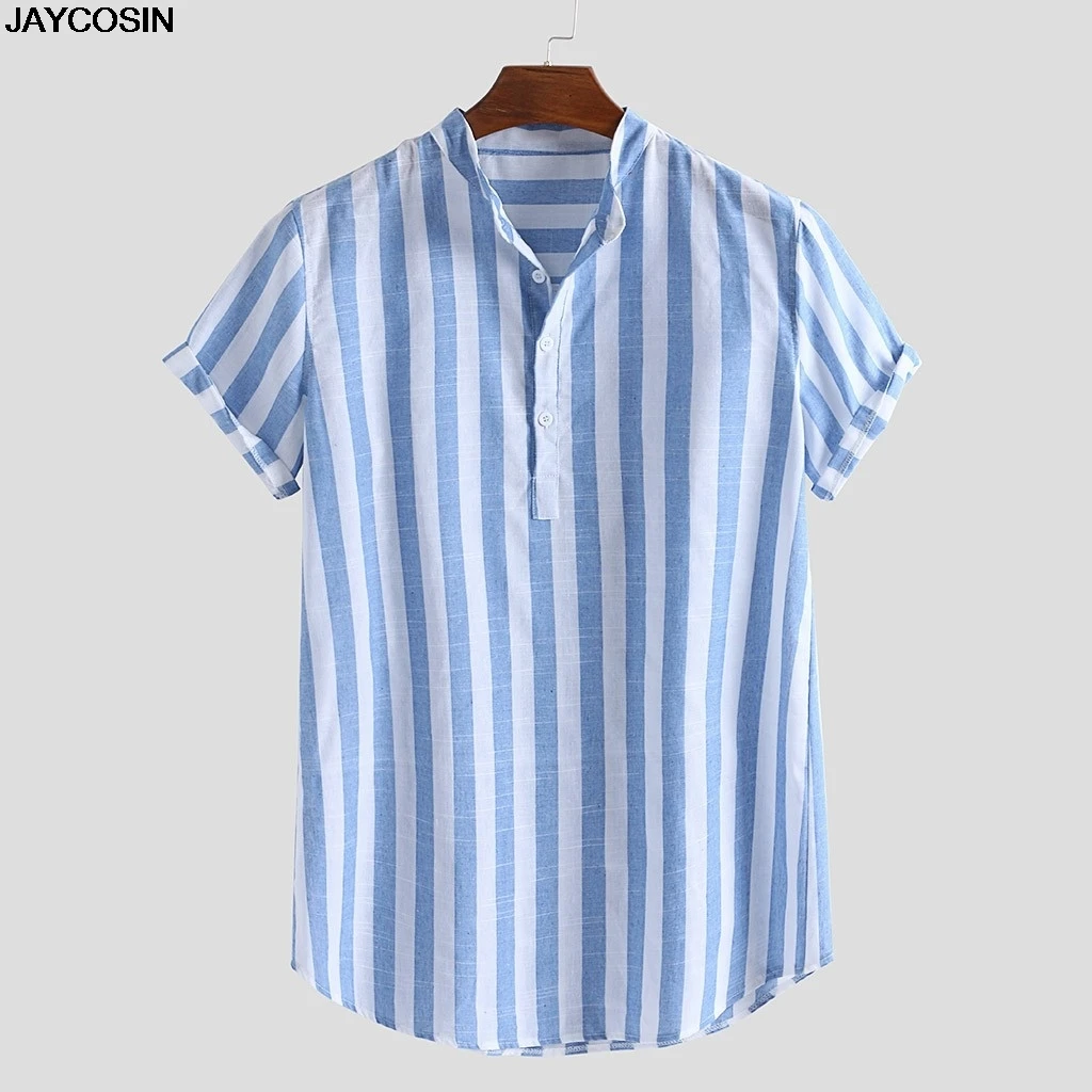 KLV, новинка, летние Оксфордские мужские рубашки, короткий рукав, хлопок, Повседневная рубашка, одноцветная, в клетку, camisa 3XL, большой размер, camisa social masculina 9815