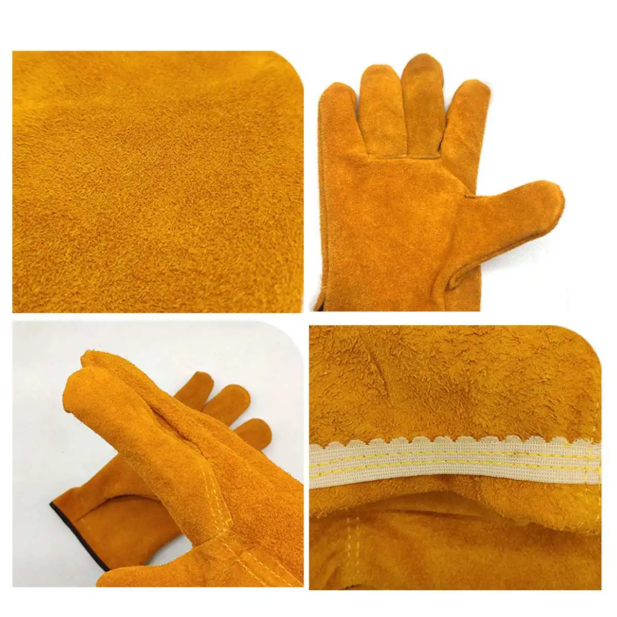 

1set Heavy Duty Gardening Welding Apron Sleeves Gloves Protection Thorn Proof Leather Work Safety Workwear Glaziers Blacksmith