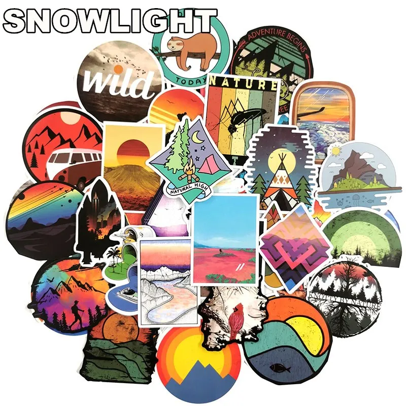 10/50 шт/набор пейзаж из Путешествия страна знаменитый логотип ПВХ