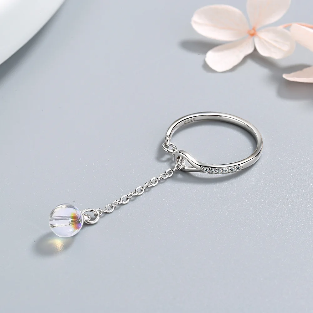 MEETSOFT посеребренное Открытое кольцо для женщин простое регулируемое круглое с