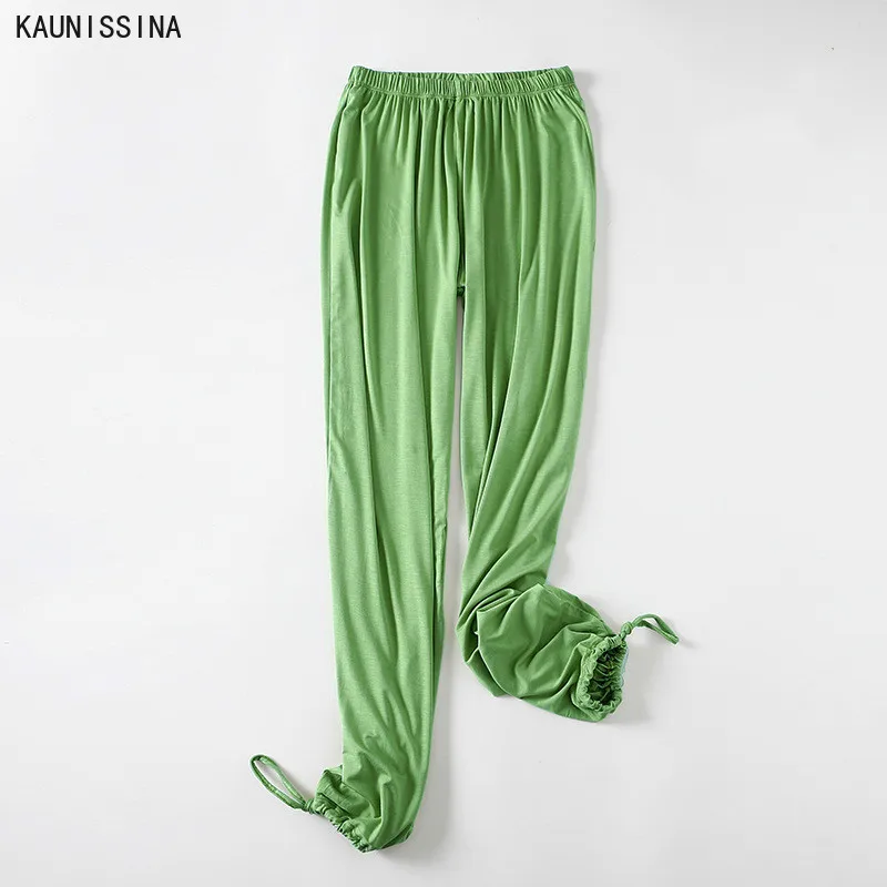 

New Summer Modal Thin Home Pants Women Sleep Bottoms Elastic Casual Pajama Pants Plus Size Sleepwear Female Lounge Trousers