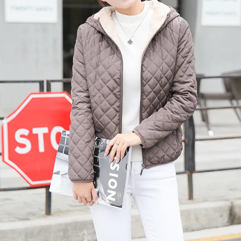 

Winter Women Coat Casual Parkas Elegant Short Light Cotton Padded Jacket Leisure Cashmere Thickened Brazilian Ladies Outwear