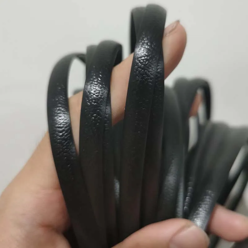 500g тиснение черный PE плоская синтетическая ротанга Материал плетения