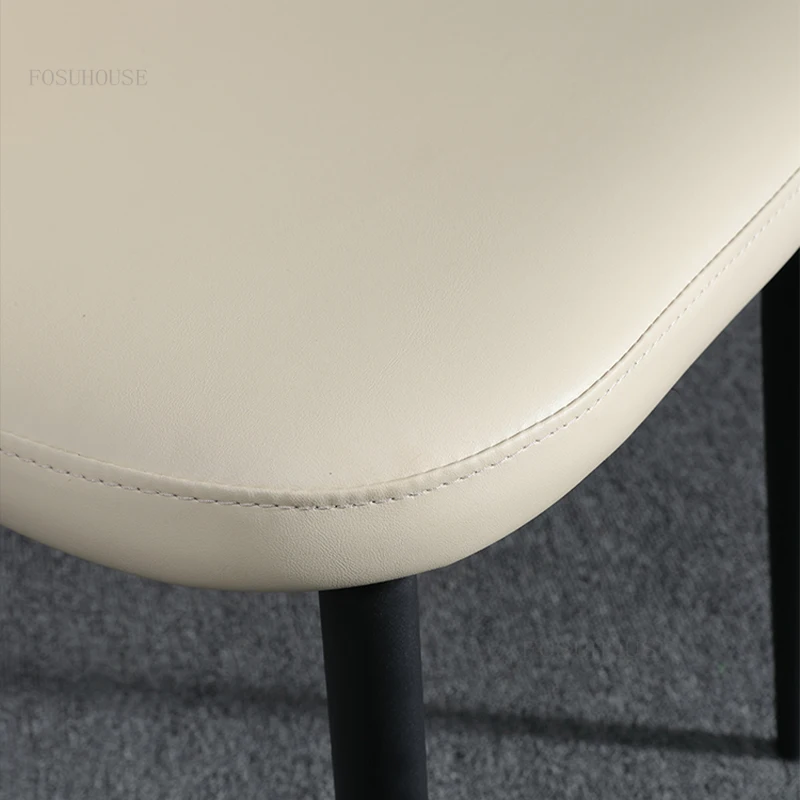 

Nordic Dining Chairs Leather Dining Room Furniture Designer Ballet Chair Home Italian Minimalist Light Luxury Study Room Chair