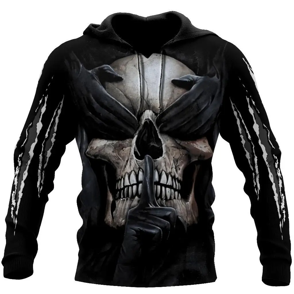 

Beautiful skull tattoo 3D full body print unisex luxury hoodie men sweatshirt zipper pullover casual jacket sportswear 94