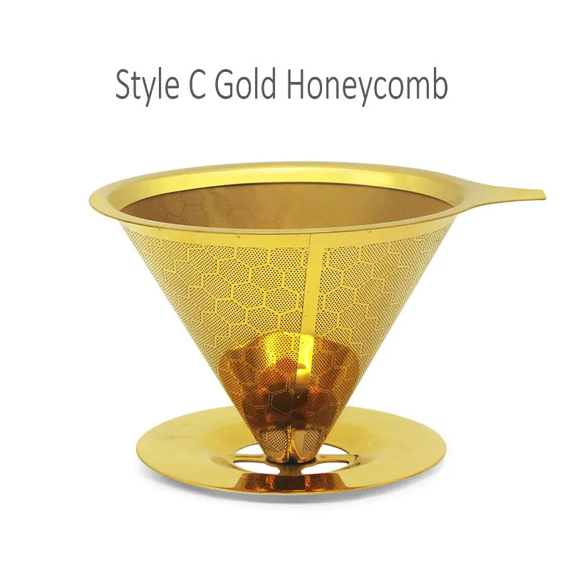 Двухслойный фильтр капельница из титановой нержавеющей стали для кофе с