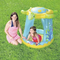 high density pvc plastic turtle shape childrens play pool inflatable floor baby sand pool sunshade childrens ocean ball pool