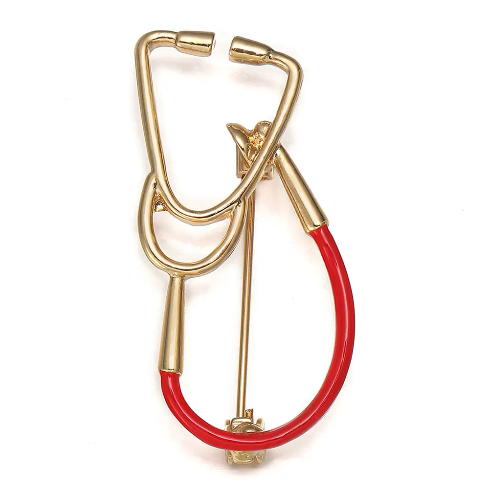 Stethoscope Brooch Pins Nurse Doctor Pins Stethoscope Enamel Lapel Pin Cute Schoolbag Pin Badges Doctor Nurse Medical Student