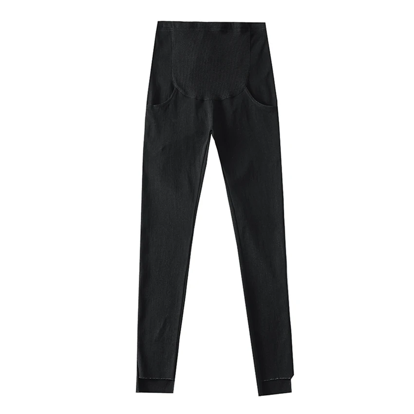 Broken hole maternity pants magic stomach lift furry split nine fashion wear bottoming high elastic pregnancy | Мать и ребенок