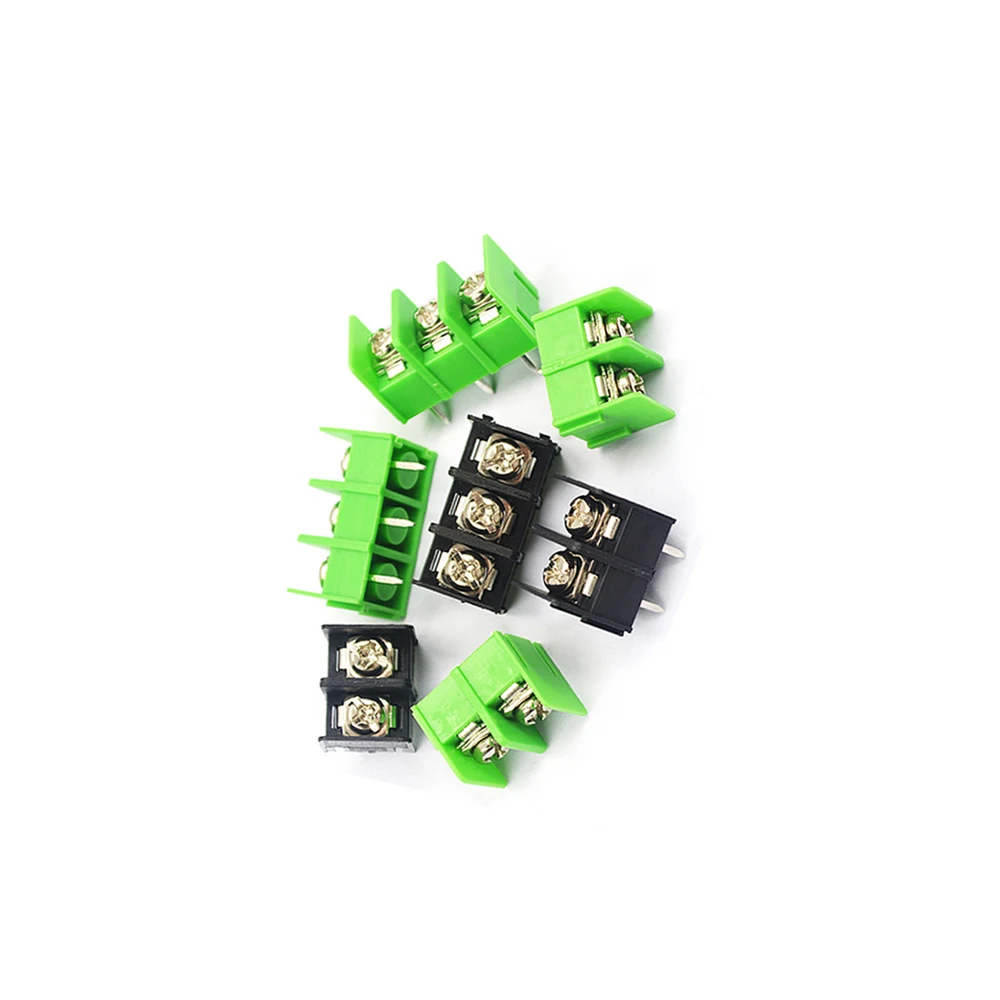 

10PCS/LOT 7.62mm KF7.62 2P 3P 4P MG762 2 3 4 Pin Can be spliced Screw Terminal Block Connector Black Green 7.62mm Pitch