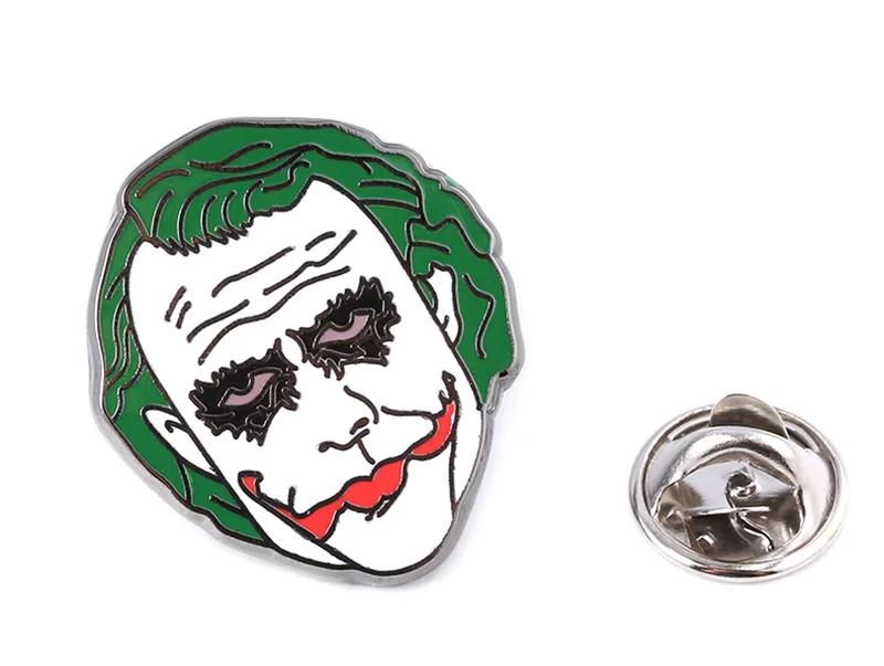 DC Clown Joker Enamel Pins Horror Chucky Face Stephen Kings IT Penny Wise Metal Badge Brooches For Children Bag Gifts Jewelry