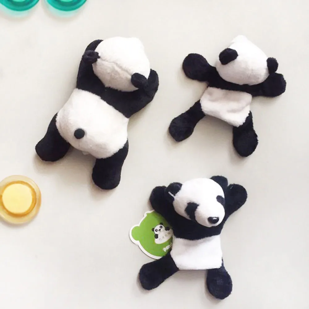 

2021 Magnet Refrigerator Sticker Cute Soft Plush Panda Fridge Souvenir Decor Stickers Gift Mini Plush Doll Decoration Sticker