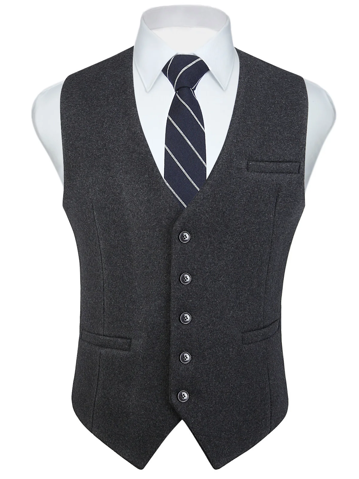 Модный Цветной Мужской приталенный формальный шерстяной костюм жилет