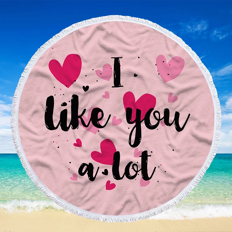 Круглое пляжное полотенце из микрофибры 150 см| |