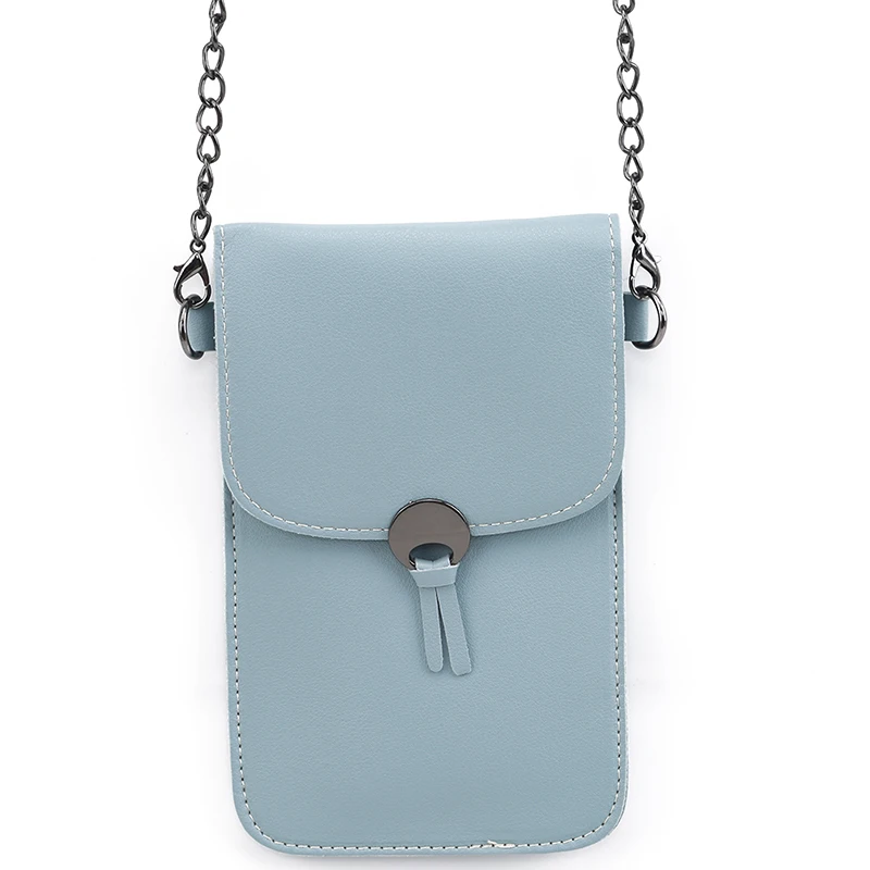 

Leather Cell Phone Bag Shoulder Pocket Wallet Pouch Case Neck Strap Bag