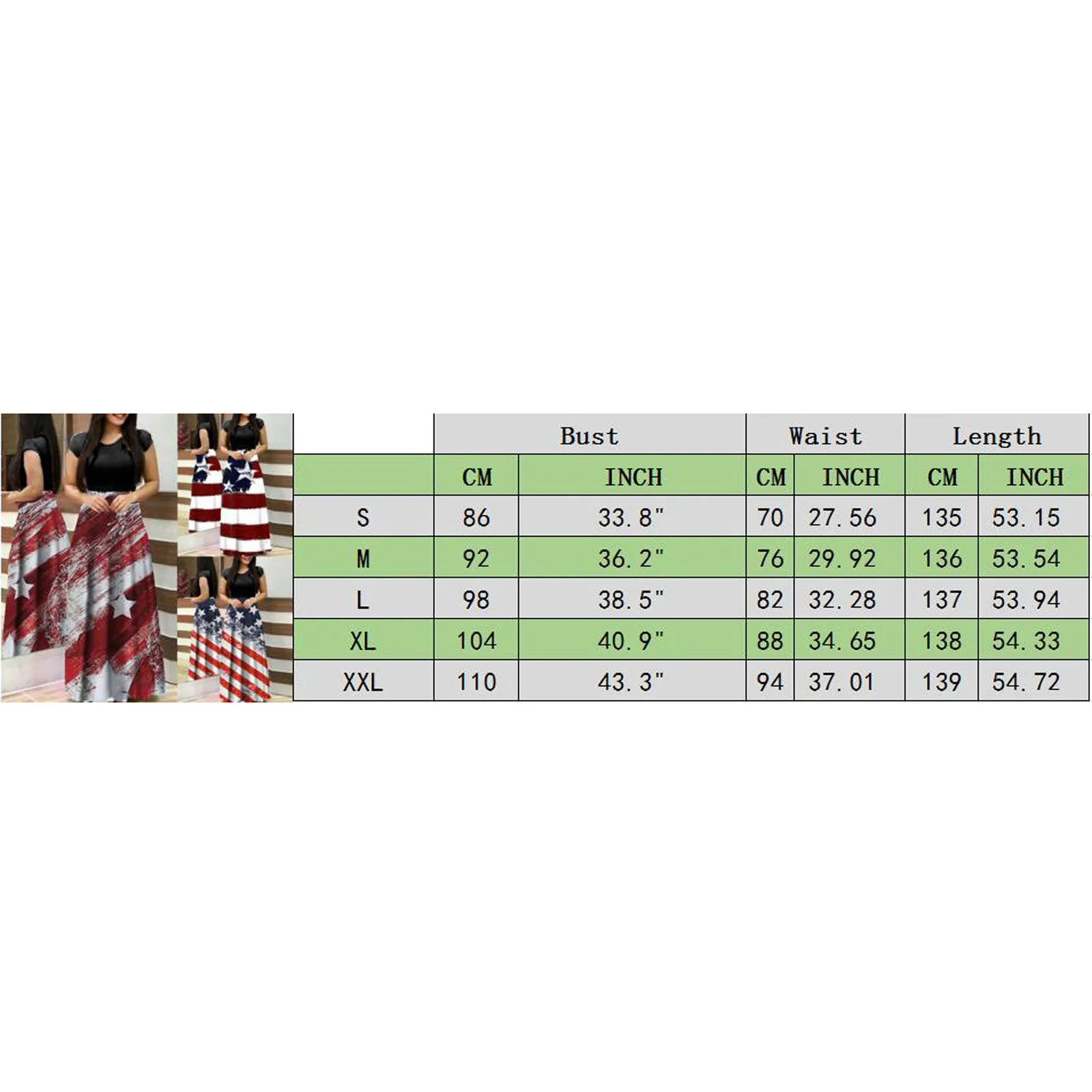 

Long Summer Dress Woman Independence Days Print Short Sleeve Sundress Casual Swing Dress Maxi Dress Casual Loose Streetwear
