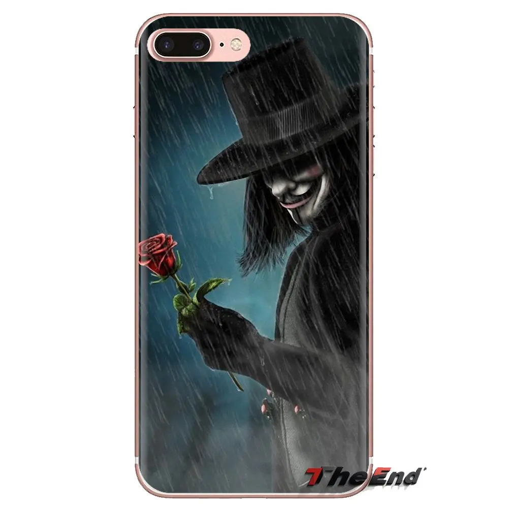 V for Vendetta маска Роза для htc U11 один M7 M8 A9 M9 M10 E9 Desire 630 530 626 628 816 820 Motorola G G2 G3 силиконовый