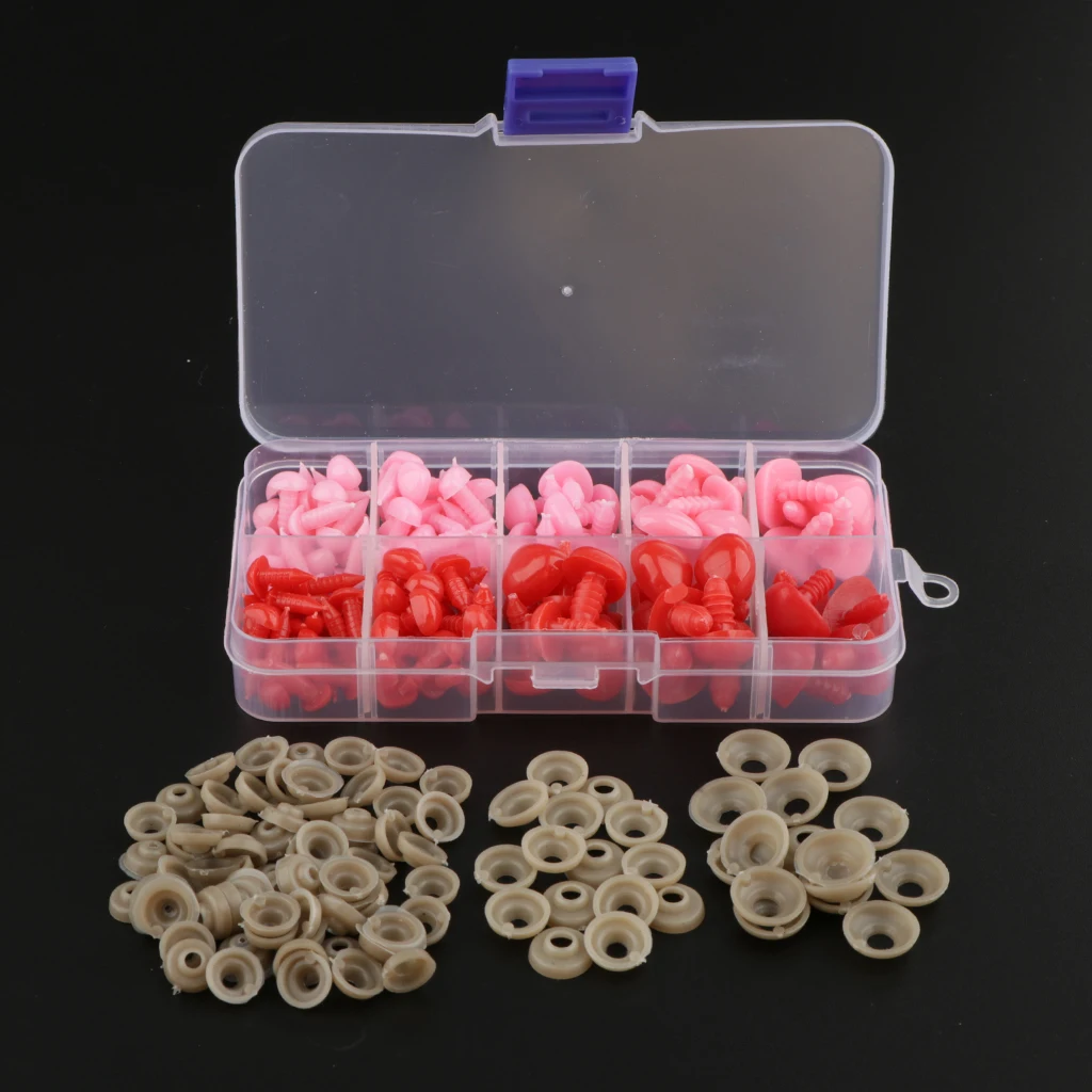 130 шт. пластиковые безопасные глаза для рукоделия и коробка хранения игрушек