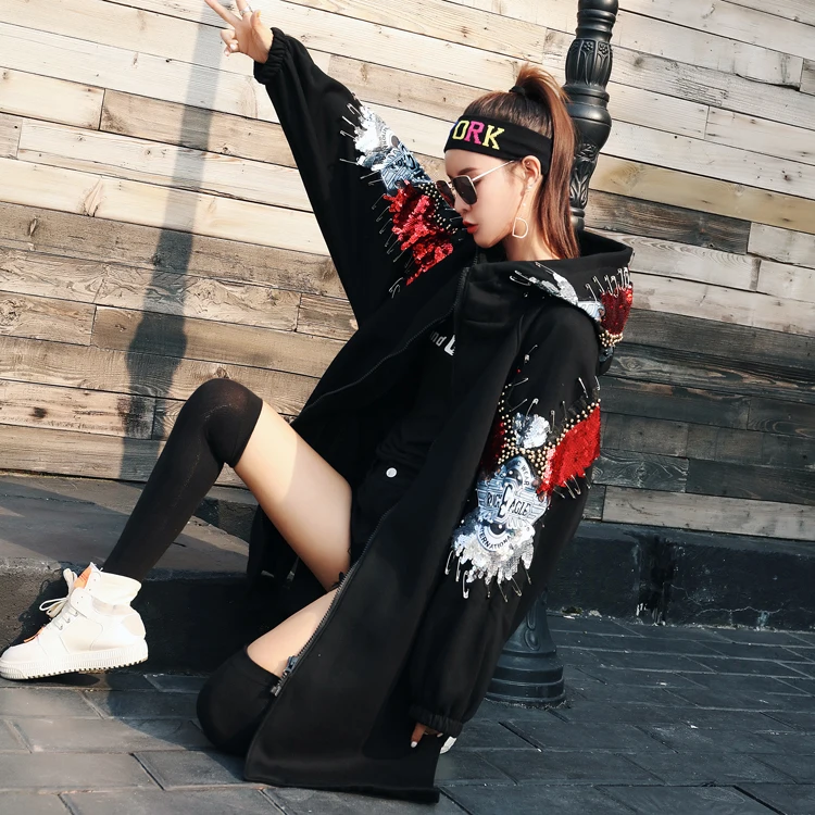 Рок дизайн осенне зимнее теплое пальто свободный жакет с капюшоном флисовый