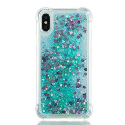 Шикарный чехол с динамическим жидким песком для iPhone 11 Pro X XS MAX XR 6 6S 7 8 Plus 5 5S роскошный блестящий чехол из ТПУ с зыбучим песком - Цвет: GAX