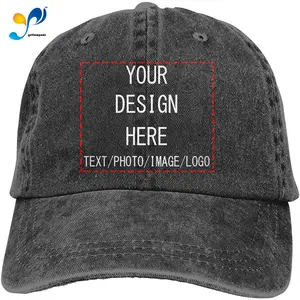 Custom Baseball Cap Your Text Design Vintage Distressed Adjustable Cotton Dad Hat