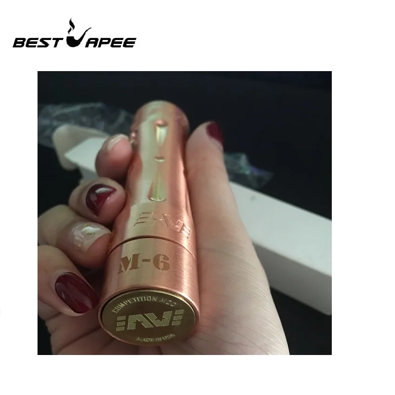 Электронная сигарета M6 AV механический мод RDA Paragon v2 латунный подходит для батареи