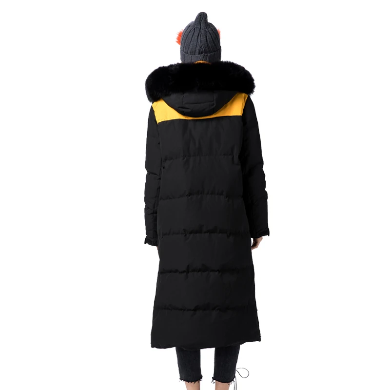 Женский зимний пуховик с защитой от ветра и воды теплая куртка на белом утином