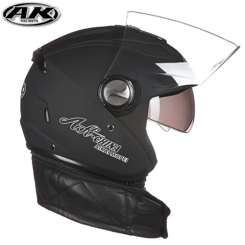 Мотошлем AK всесезонный на Электромобиль полуприкрытый шлем с двойными линзами