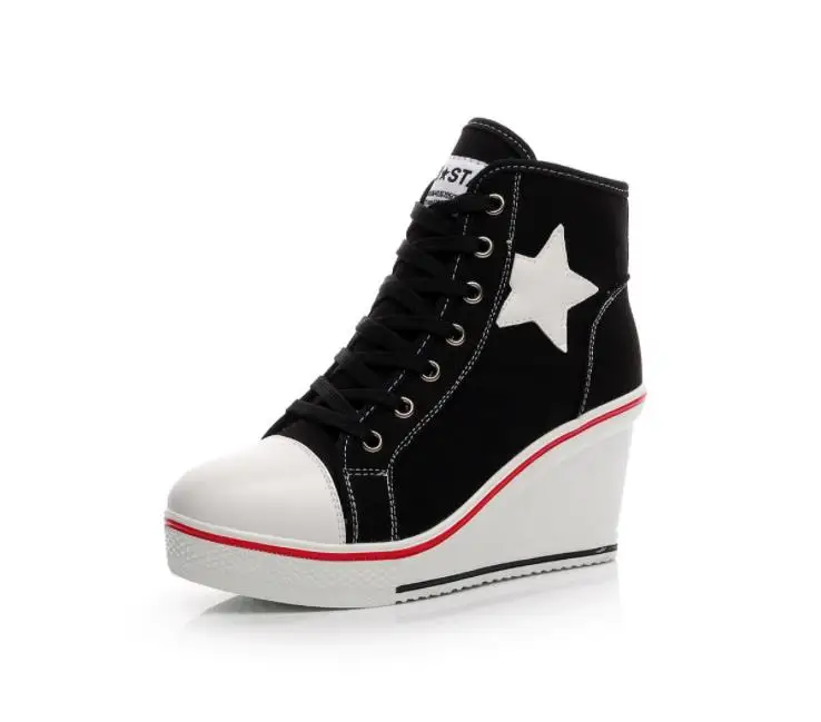 

Женские кроссовки из натуральной кожи, на танкетке 8 см, ремешок с пряжкой, круглый носок, на шнуровке, повседневная обувь на платформе