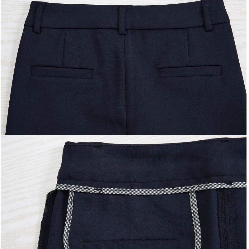 

Spring Summer Women's Pants Fashion Solid Balck Causal Female High Waist Trousers Straight Ankel-length Pants Pantalon Femme