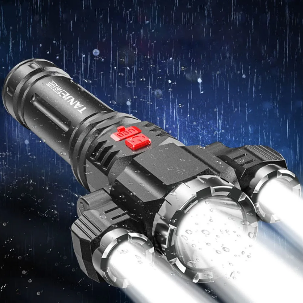 Мощный суперъяркий светодиодный фонарик лм перезаряжаемый от USB 3 СИД лампы