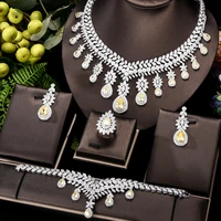 missvikki high quality gorgeous sparkly luxury necklace bangle earrings ring jewelry set for noble brides wedding jewellery