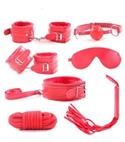 bdsm set sex toys for adult leather bondage kits handcuffs sex games whip gag nipple clamps blinder collar sexo juguetes sexules