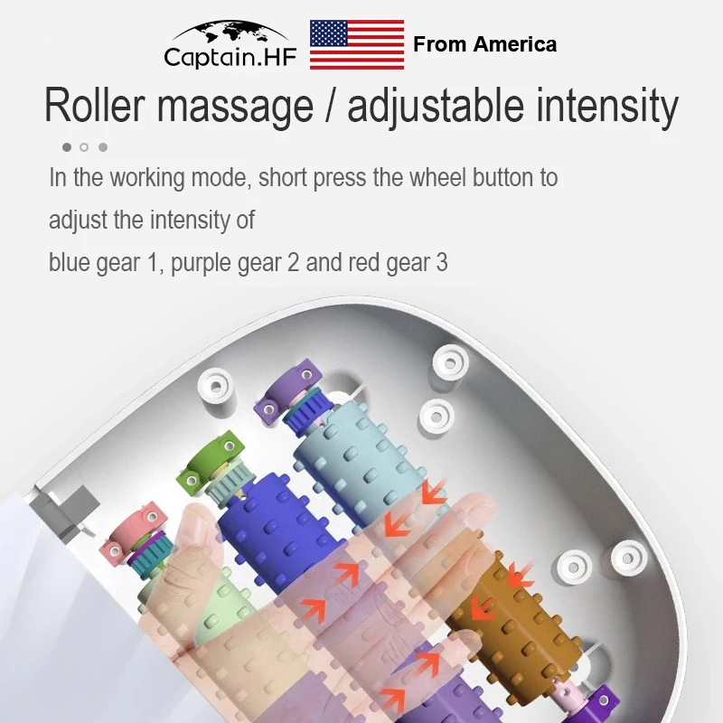

US Captain Electric Hand Massage Device, Heated Hand Compression Massager, Hand Massager,Finger Relaxation, Pain Relief