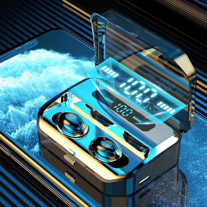 TWS Bluetooth 5 0 наушники 500 мАч зарядная коробка беспроводные 9D стерео спортивные