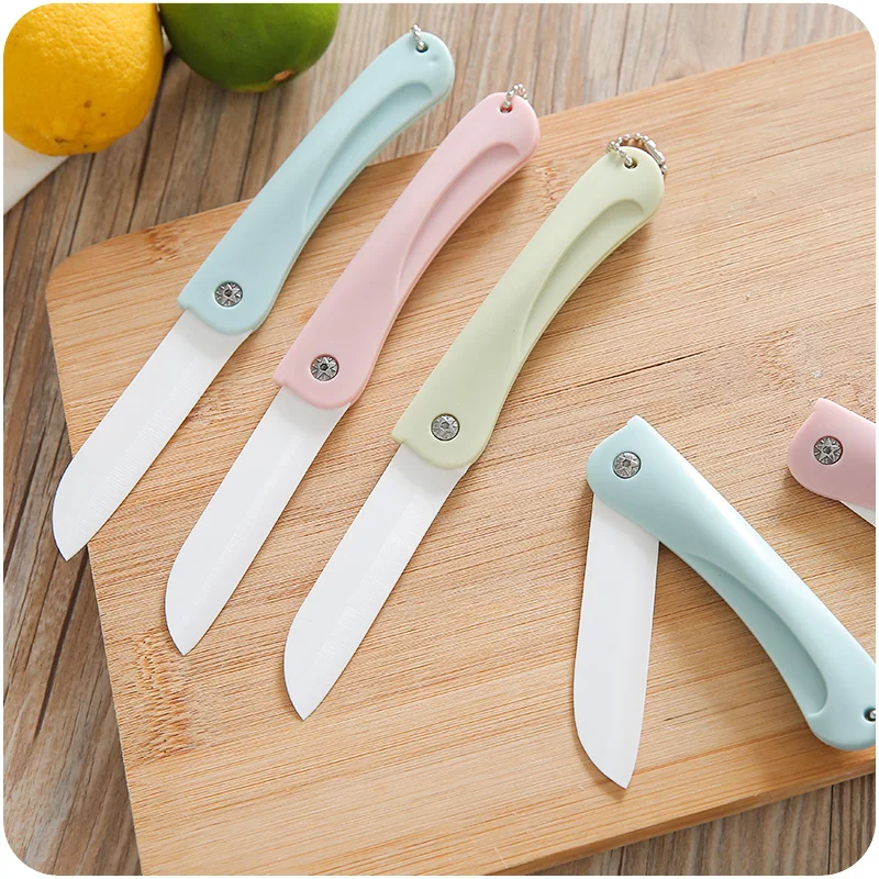 Portable folding ceramic fruit peeler household peeling melon kitchen cutting knife | Дом и сад