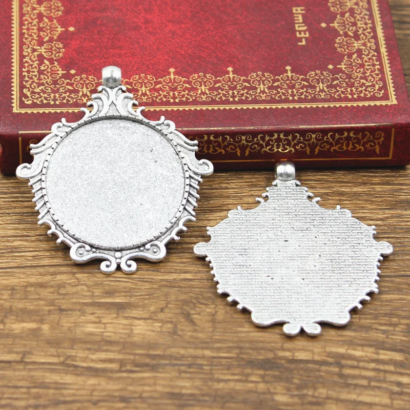 2 шт Новая мода 35 мм Внутренний размер античный бронзовый серебристый цвет