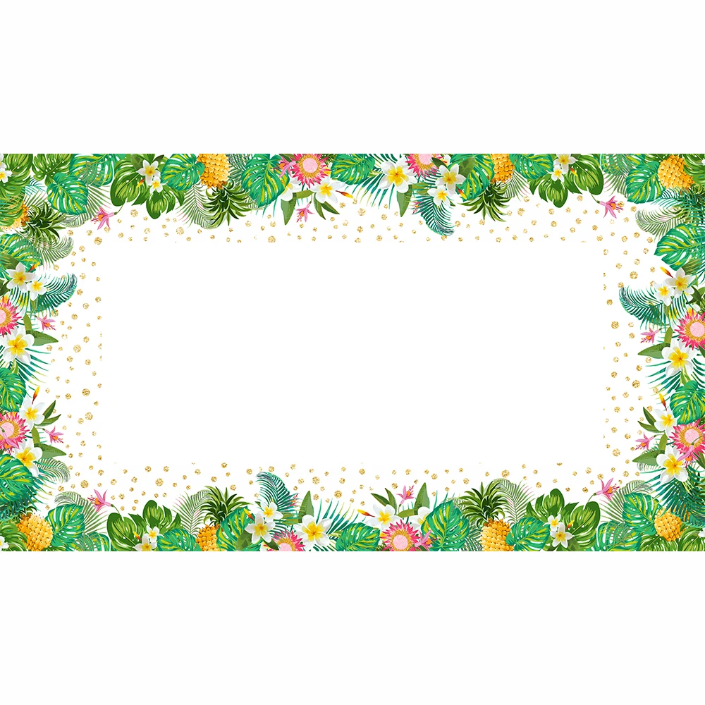 Allenjoy rectangular tablecloths Jungle flamingo wild one baby party table decoration cover photophone photozone banner |