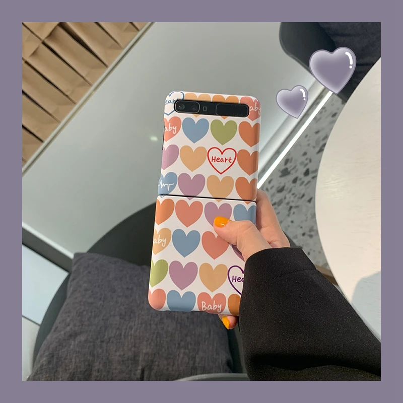 valentines day present for samsung case galaxy zflip cover japan style heart shape phone case lover for 5g z flip phone covers free global shipping